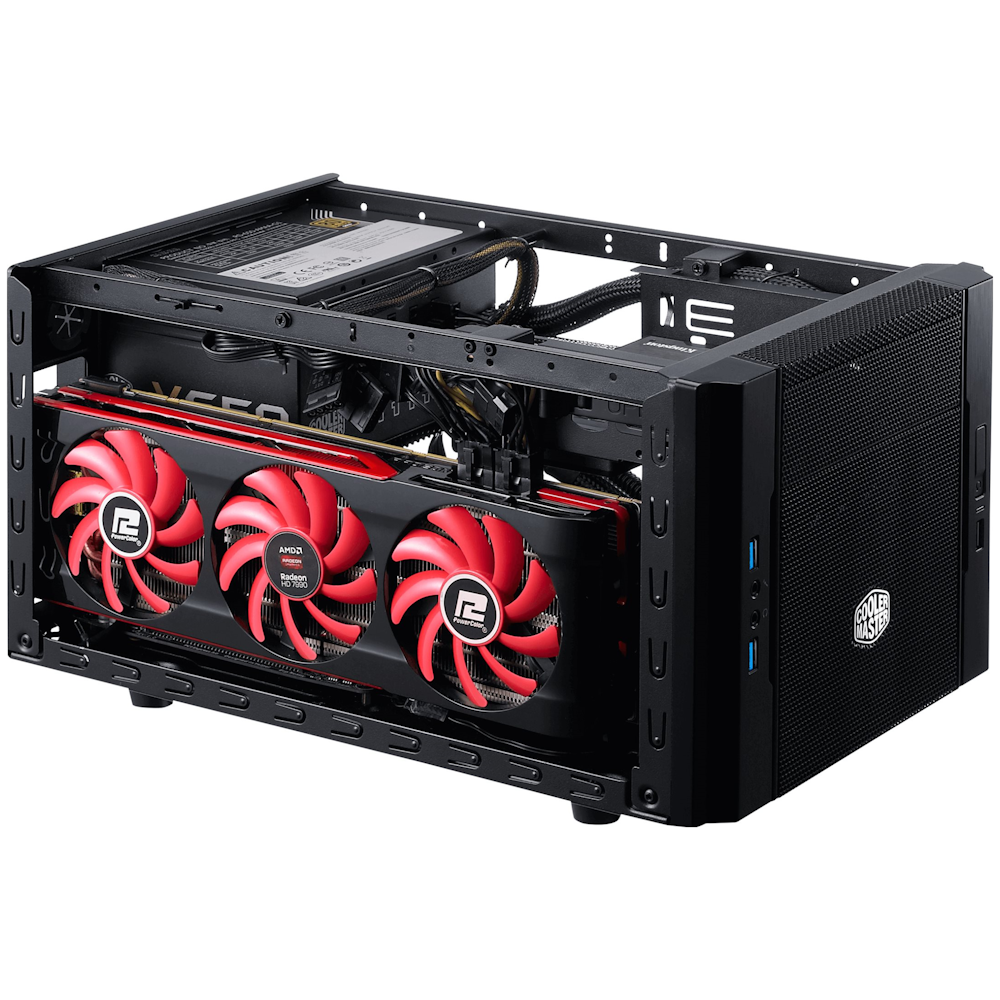 A large main feature product image of Cooler Master Elite 130 Black mITX Case
