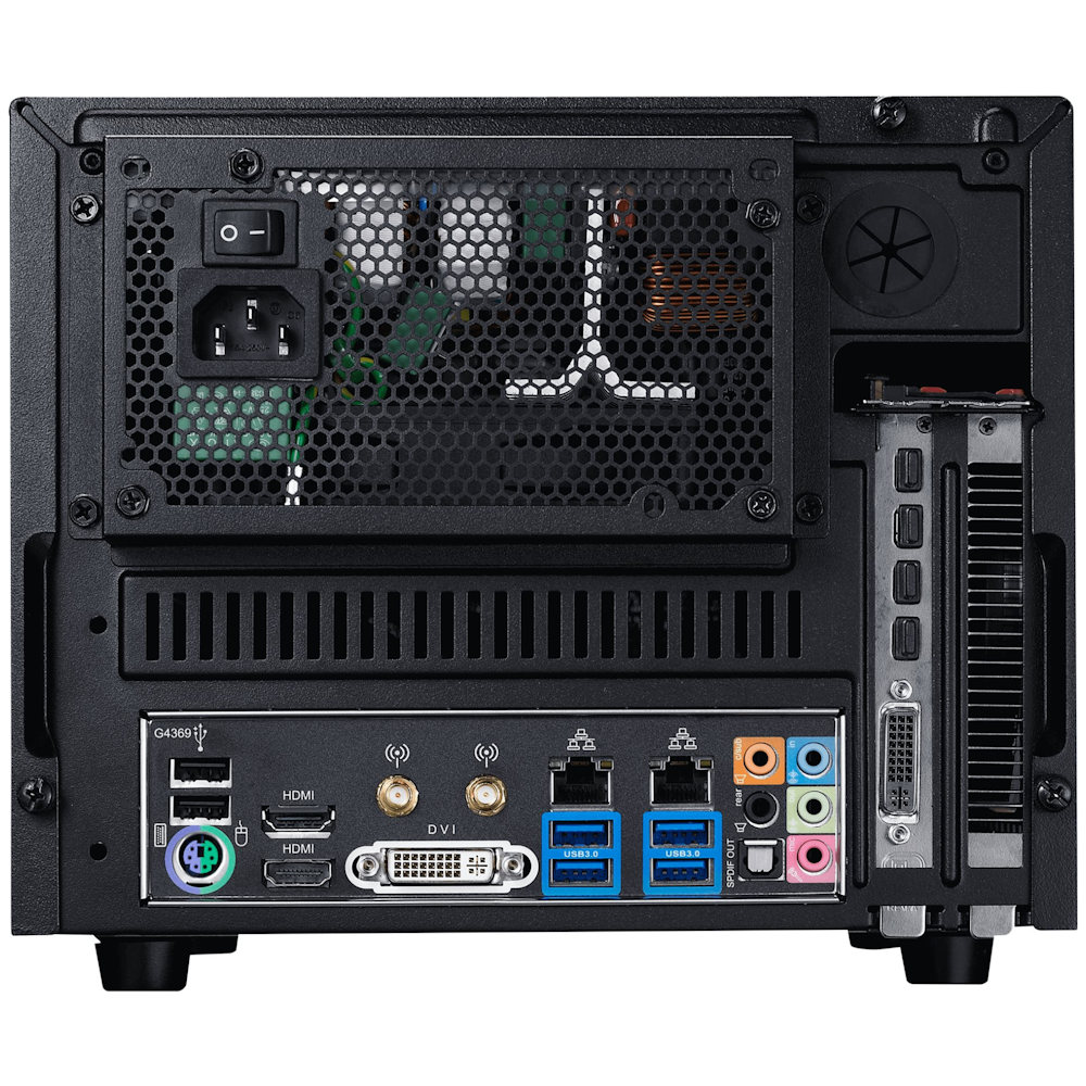A large main feature product image of Cooler Master Elite 130 Black mITX Case