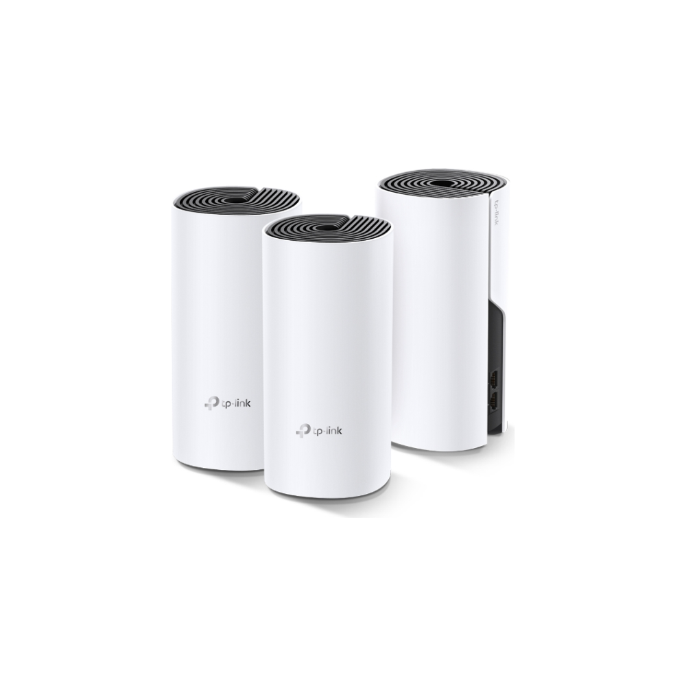 A large main feature product image of TP-Link Deco M4 - AC1200 Wi-Fi 5 Mesh System (3 Pack)