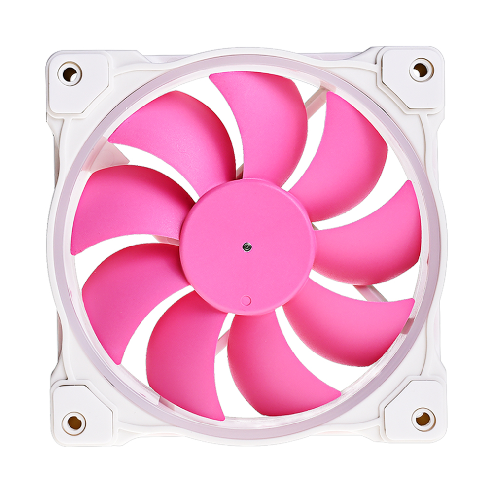 A large main feature product image of ID-COOLING ZF Series 120mm ARGB PWM Fan (Pink)
