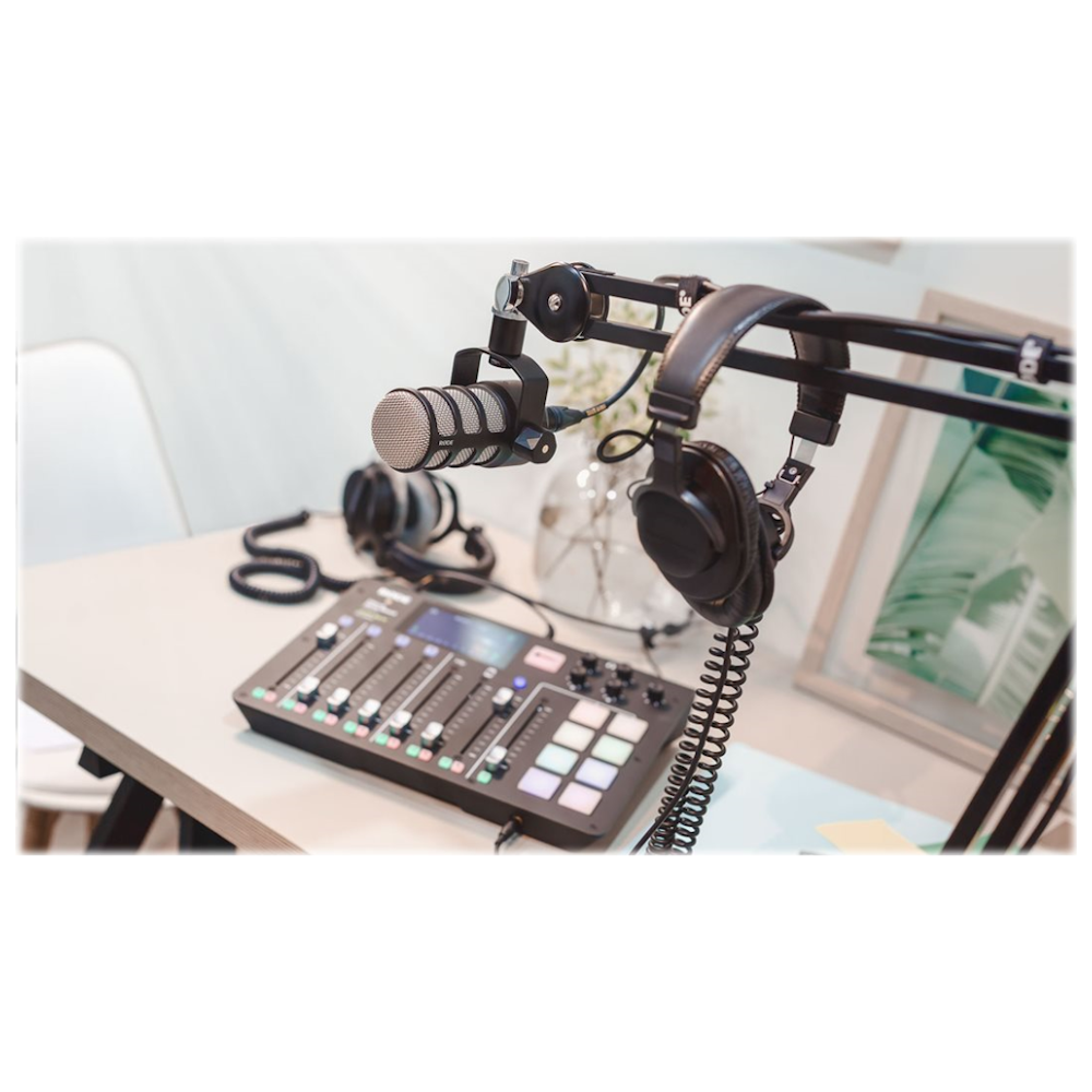A large main feature product image of RODE Microphones PodMic Dynamic Podcasting XLR Microphone
