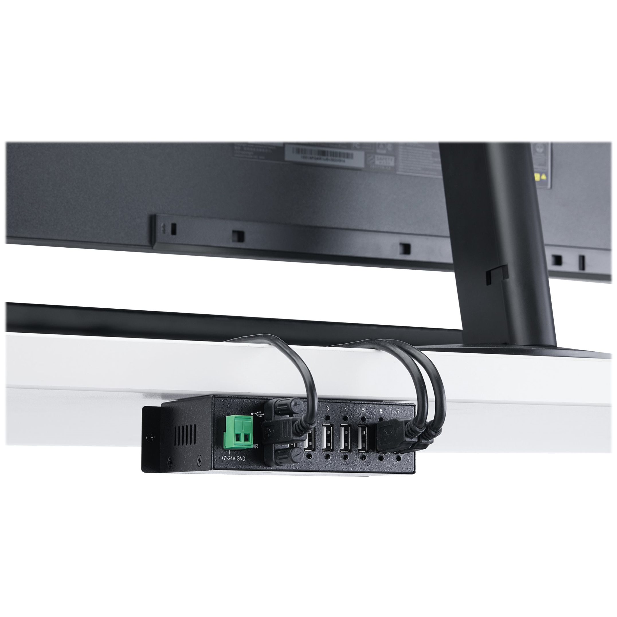 A large main feature product image of Startech Mountable Industrial 7 Port USB Hub