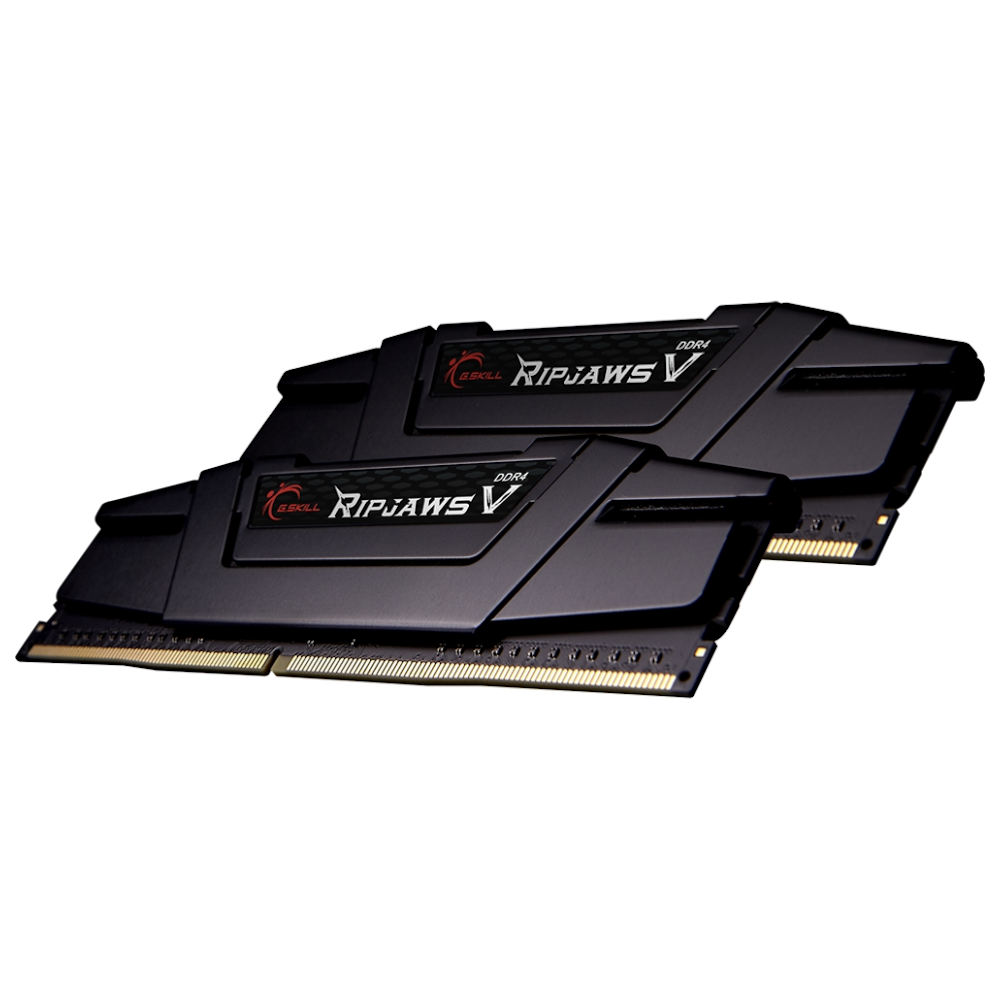 A large main feature product image of G.Skill 64GB Kit (2x32GB) DDR4 Ripjaws V C16 3200Mhz - Black