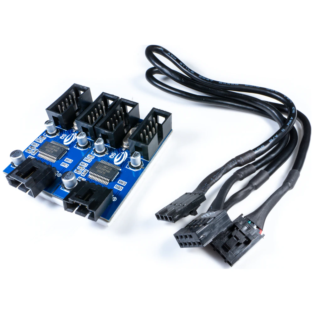 GamerChief Internal Hub USB2.0 Header 1 to 4 30CM Splitter Cable