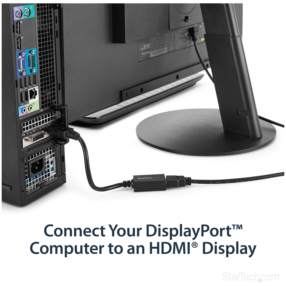 A large main feature product image of Startech DisplayPort to HDMI Video Converter