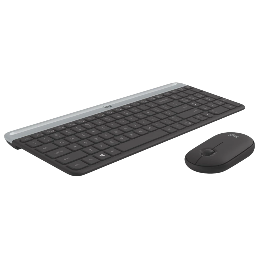A large main feature product image of Logitech MK470 Slim Wireless Keyboard & Mouse Combo (Graphite)
