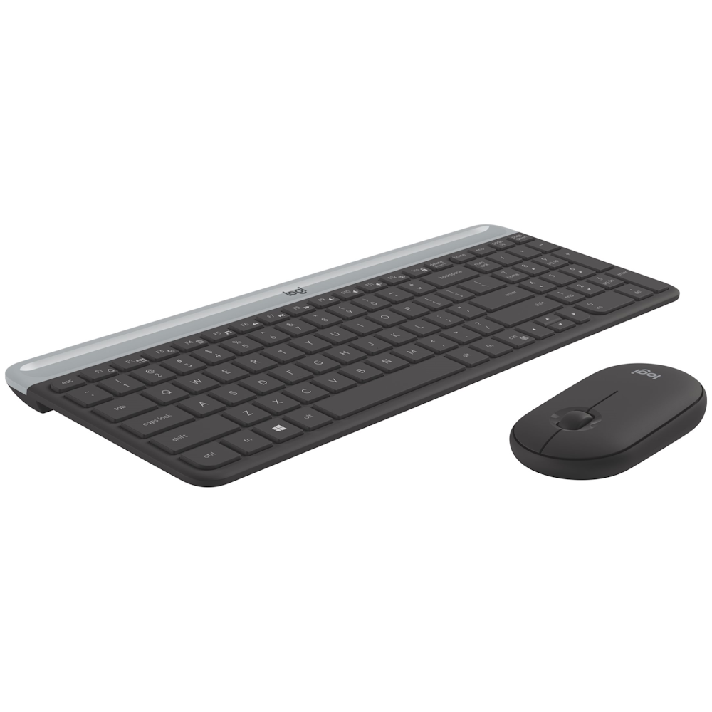 A large main feature product image of Logitech MK470 Slim Wireless Keyboard and Mouse Combo - Graphite