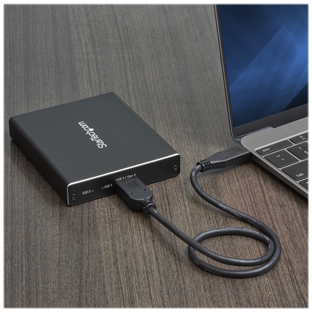 USB 3.1 Gen 2 SATA SSD/HDD to USB-C Enclosure Adapter