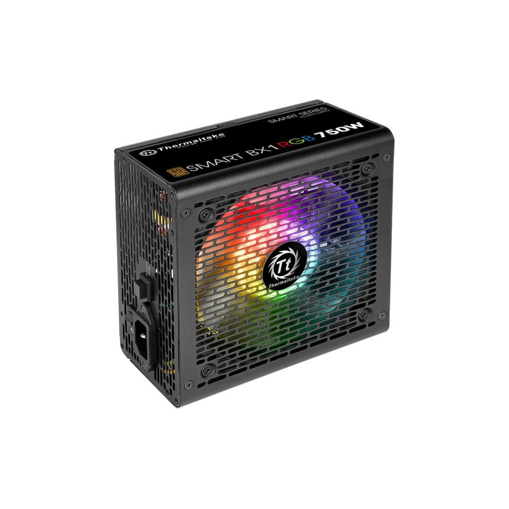 A large main feature product image of Thermaltake Smart BX1 RGB - 750W 80PLUS Bronze ATX PSU