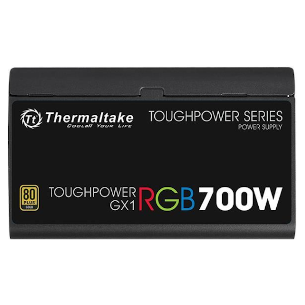 A large main feature product image of Thermaltake Toughpower GX1 RGB - 700W 80PLUS Gold ATX PSU