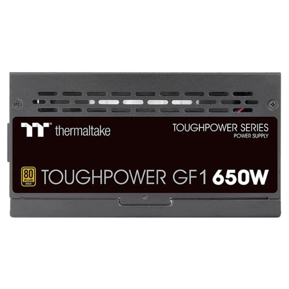 A large main feature product image of Thermaltake Toughpower GF1 - 650W 80PLUS Gold ATX Modular PSU