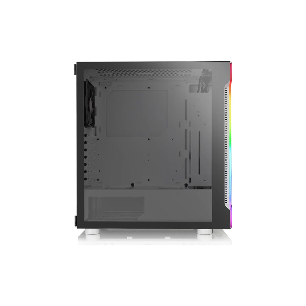 A large main feature product image of Thermaltake H200 Tempered Glass RGB Edition ATX Mid-Tower Snow Case