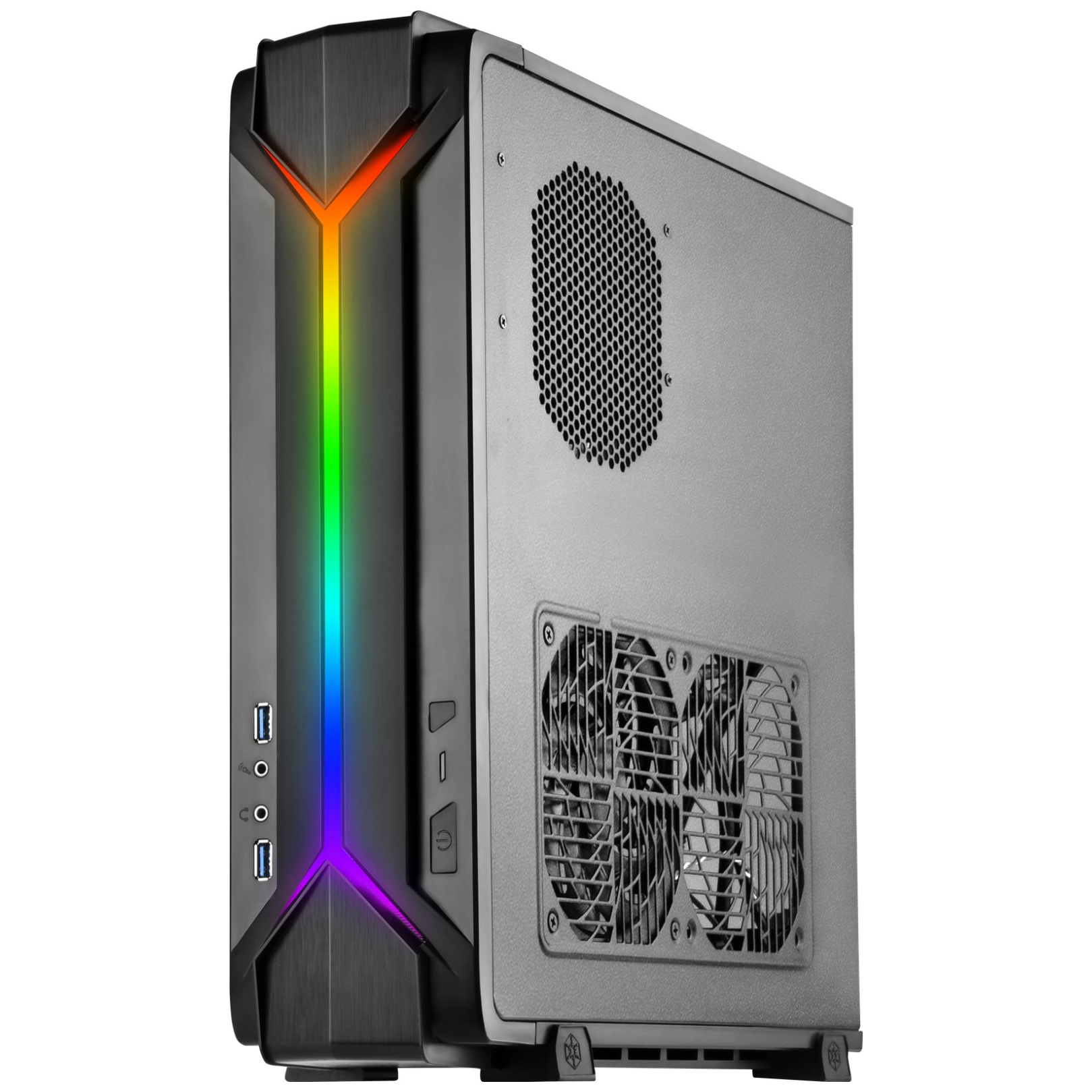 A large main feature product image of SilverStone Raven Z RV03 Black Addressable RGB mITX Small Form Factor Case