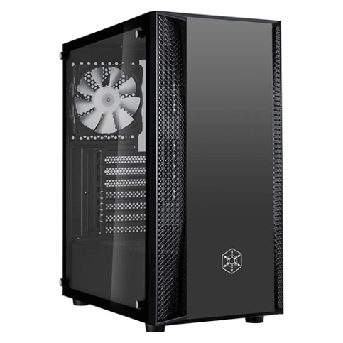 A large main feature product image of SilverStone FARA B1 RGB Mid Tower Chassis w/Tempered Glass Side Panel