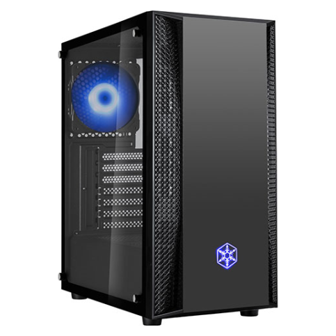 A large main feature product image of SilverStone FARA B1 RGB Mid Tower Chassis w/Tempered Glass Side Panel