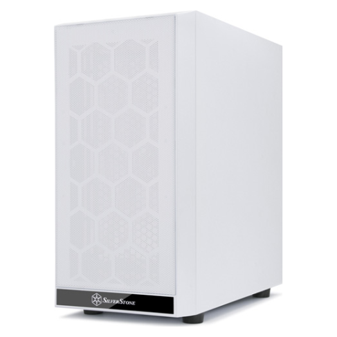 A large main feature product image of SilverStone PS15 White mATX Tower Case w/Tempered Glass Panel