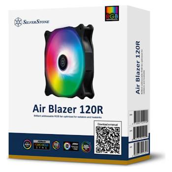 Product image of SilverStone Air Blazer 120R Addressable RGB 120mm Fan - Click for product page of SilverStone Air Blazer 120R Addressable RGB 120mm Fan