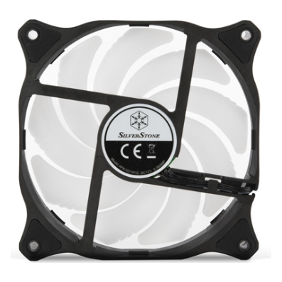 A large main feature product image of SilverStone Air Blazer 120R Addressable RGB 120mm Fan