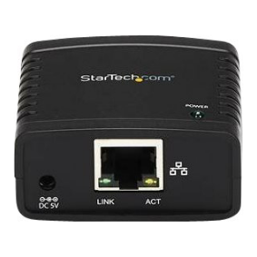 A large main feature product image of Startech USB LPR Print Server with 10Base-T/100Base-TX Auto-sensing
