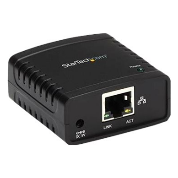 A large main feature product image of Startech USB LPR Print Server with 10Base-T/100Base-TX Auto-sensing