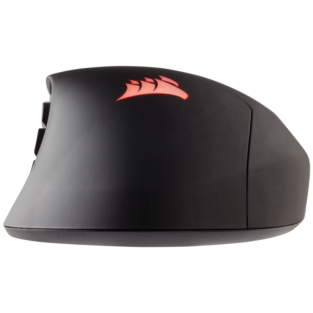 A large main feature product image of Corsair Scimitar RGB Elite Black Gaming Mouse