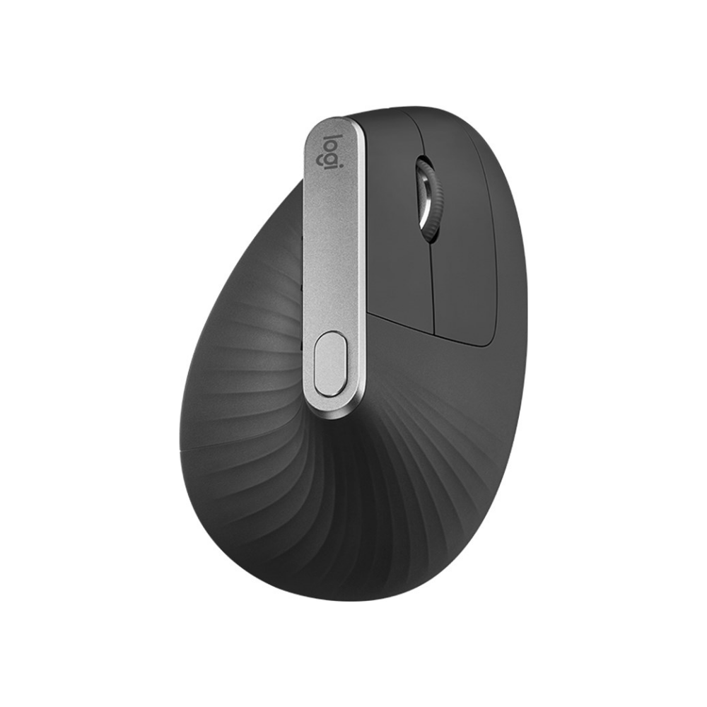 A large main feature product image of Logitech MX Vertical Advanced Ergonomic Mouse