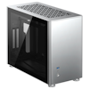 A product image of Jonsbo A4 Silver mITX Case w/Tempered Glass Side Panel