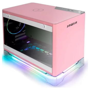 Product image of InWin A1 Plus Pink Mini-ITX Case w/ Tempered Glass Side Panel - Click for product page of InWin A1 Plus Pink Mini-ITX Case w/ Tempered Glass Side Panel