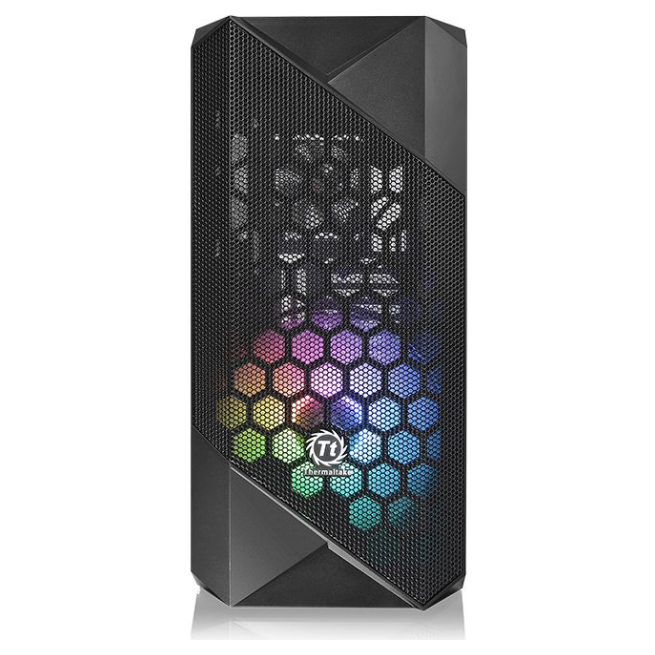 A large main feature product image of Thermaltake Commander G33 Addressable RGB Mid Tower Case w/ Tempered Glass Side Panel