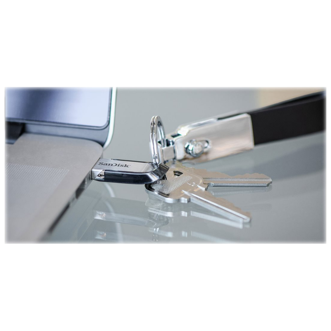 A large main feature product image of SanDisk Ultra Flair 32GB USB 3.0 Type-A Flash Drive