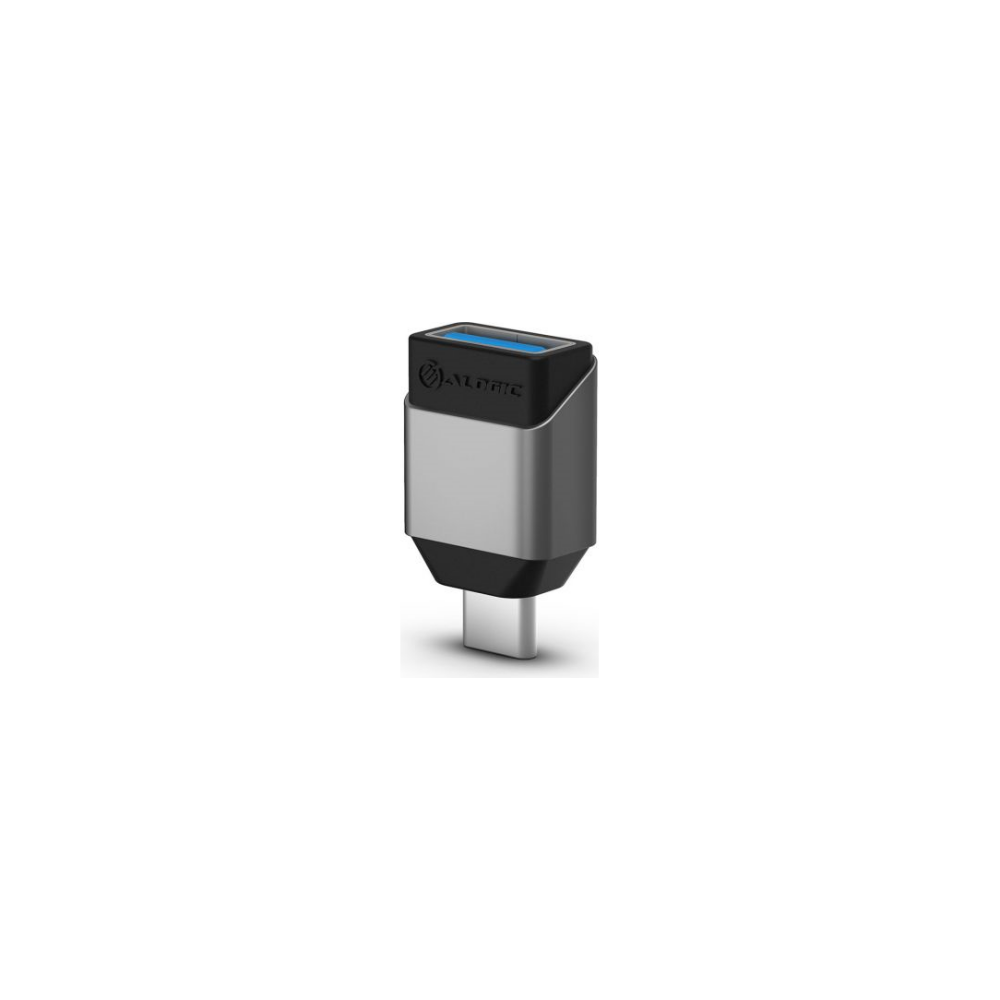 A large main feature product image of ALOGIC Ultra Mini USB 3.1 Type-C to USB-A Adapter - Space Grey