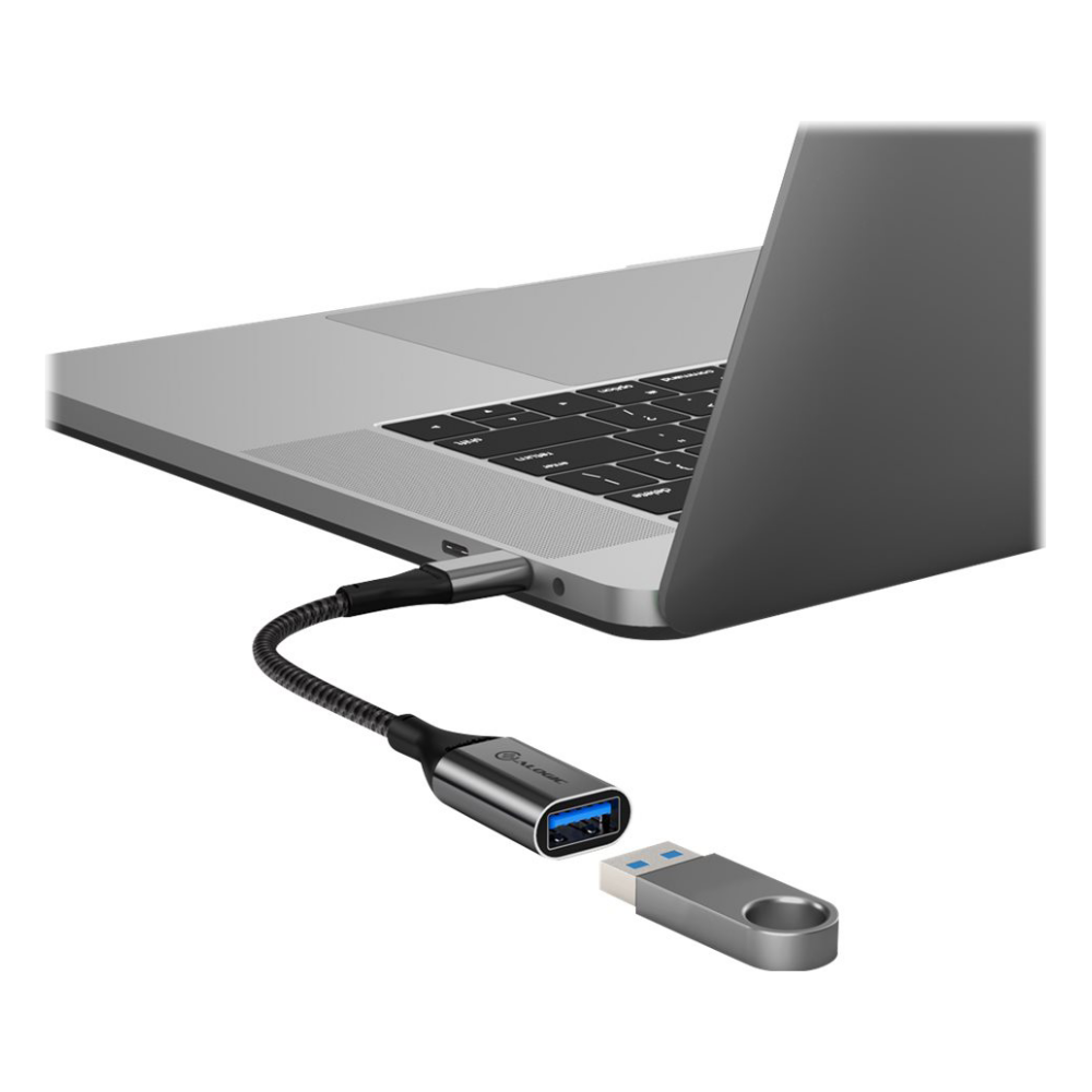 A large main feature product image of ALOGIC Super Ultra USB 3.1 USB Type-C To USB-A Adapter - Space Grey