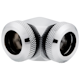 A small tile product image of Corsair Hydro X Series XF Hardline 90° 12mm OD Fitting Twin Pack — Chrome