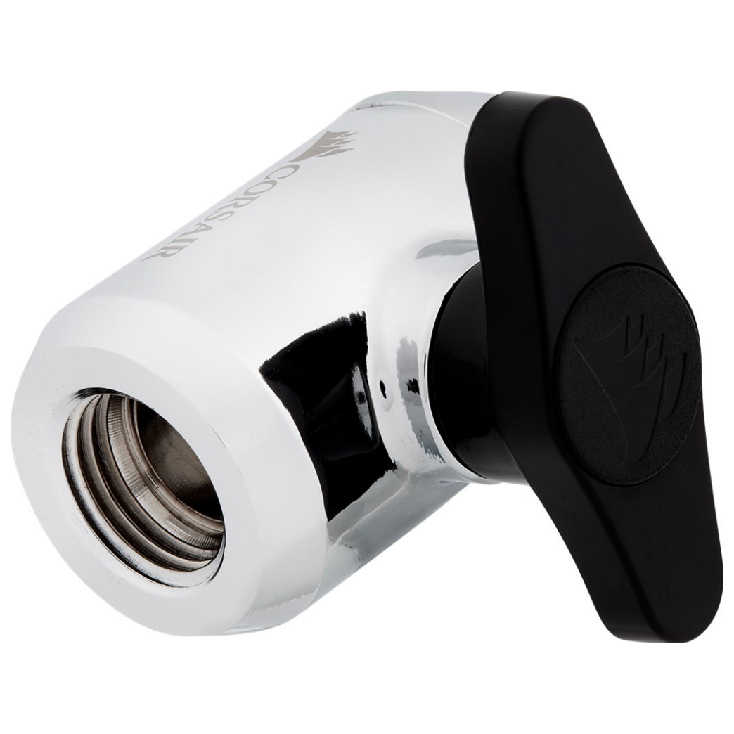 Corsair Hydro X Series XF Ball Valve — Chrome PLE Computers