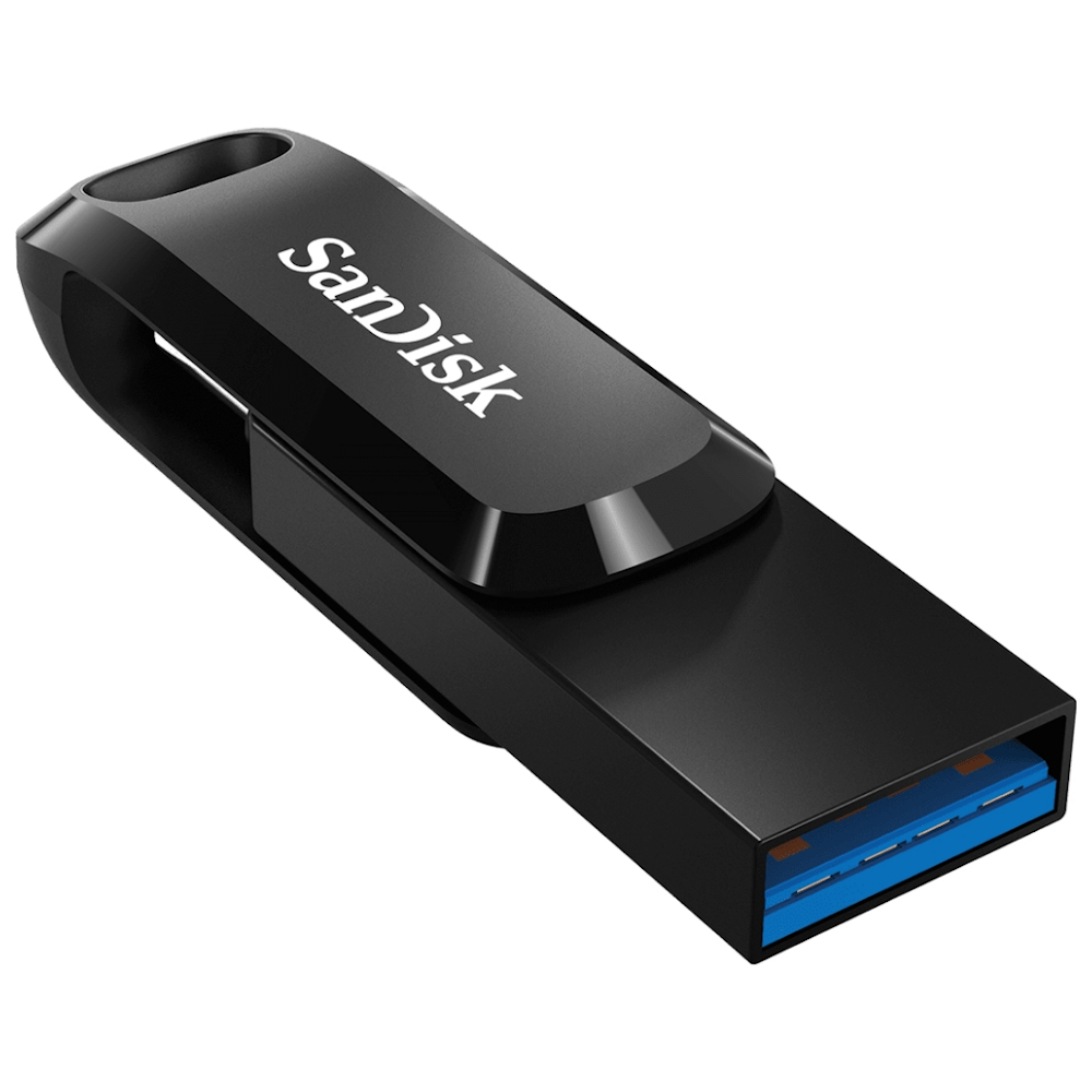 A large main feature product image of SanDisk Ultra Dual Drive Go 64GB Flash Drive - Black