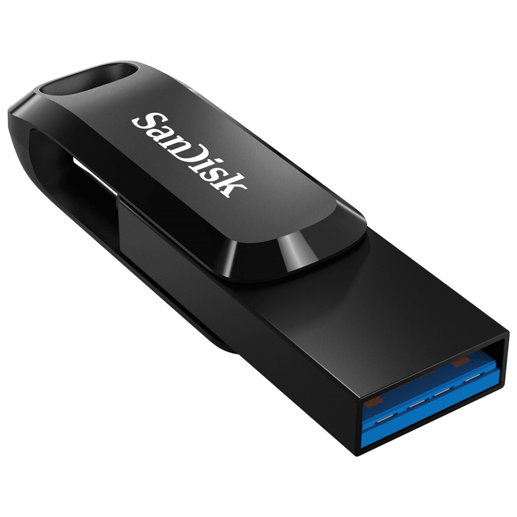 A large main feature product image of SanDisk Ultra Dual Drive Go 128GB USB 3.1 Gen 1 Type-C/A Flash Drive (Black)