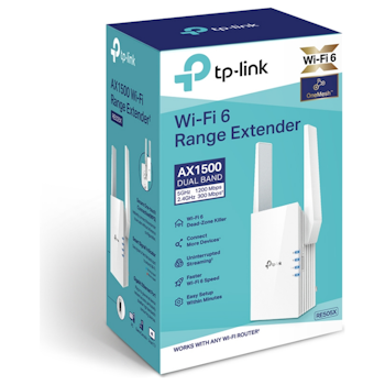 Product image of TP-LINK RE505X AX1500 WiFi Extender - Click for product page of TP-LINK RE505X AX1500 WiFi Extender