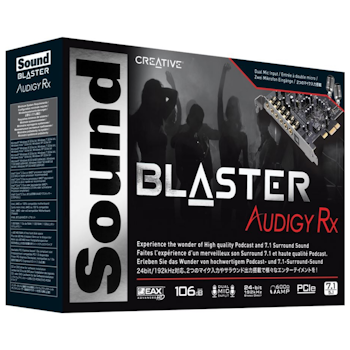 Product image of Creative Sound Blaster Audigy RX 7.1 Surround PCI-E Sound Card - Click for product page of Creative Sound Blaster Audigy RX 7.1 Surround PCI-E Sound Card
