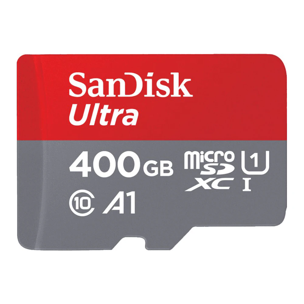 A large main feature product image of SanDisk Ultra 400GB UHS-1 MicroSD Card