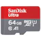 A small tile product image of SanDisk Ultra 64GB UHS-1 MicroSD Card