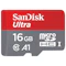 A small tile product image of SanDisk Ultra 16GB UHS-1 MicroSD Card