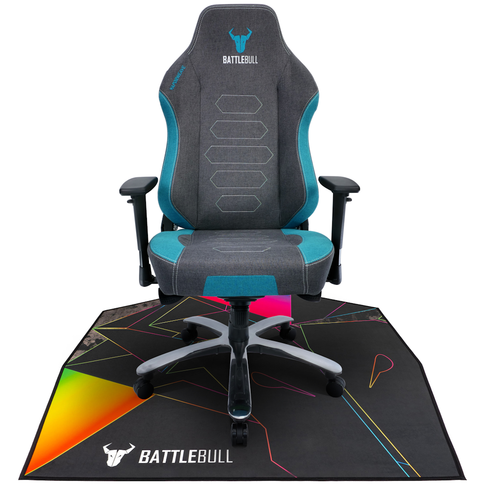 A large main feature product image of BattleBull Zoned Floor Chair Mat - Multi/Black