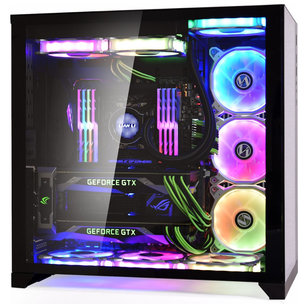 A large main feature product image of Lian Li O11 Dynamic Mid Tower Case - Black
