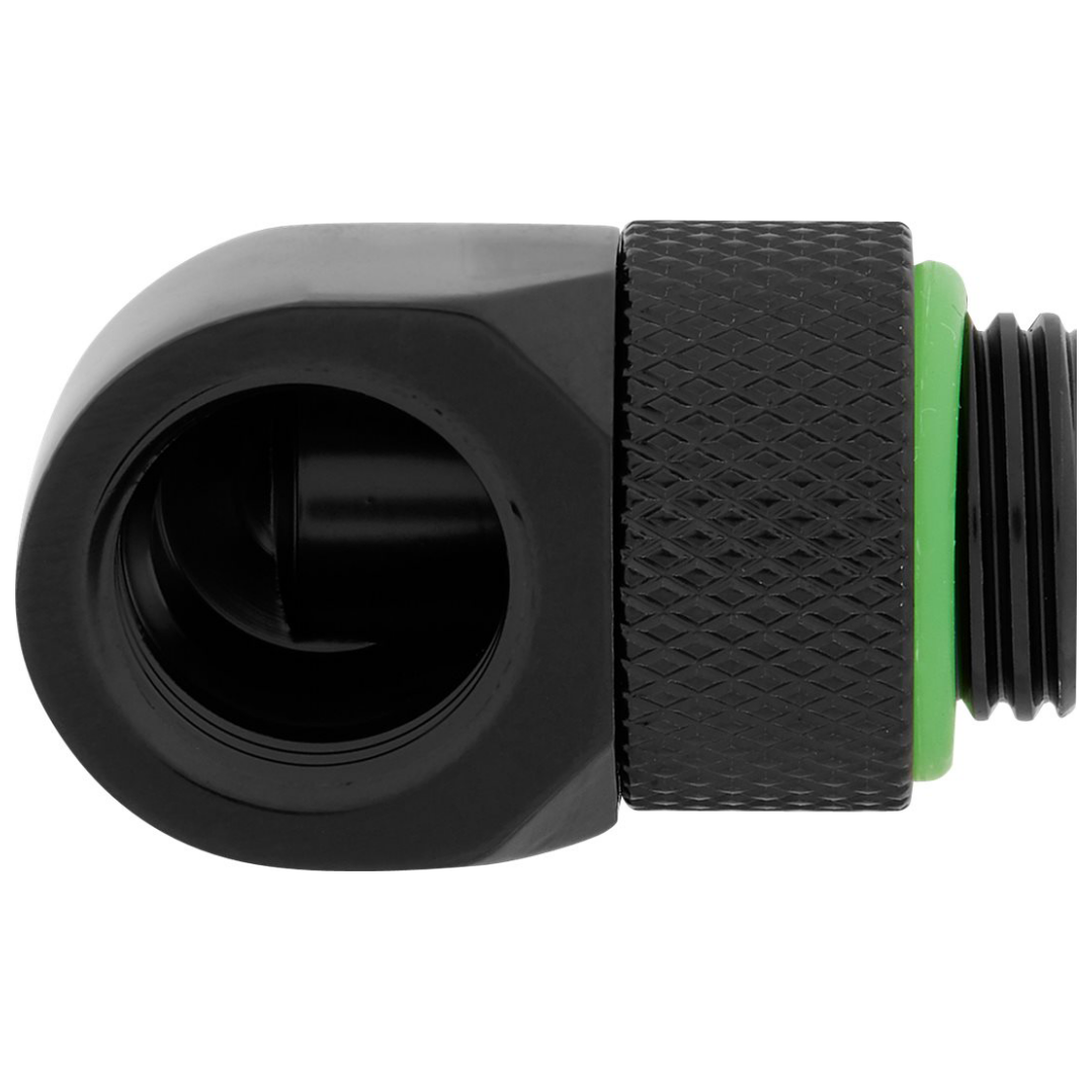 A large main feature product image of Corsair Hydro X Series 90° Rotary Adapter Twin Pack — Black