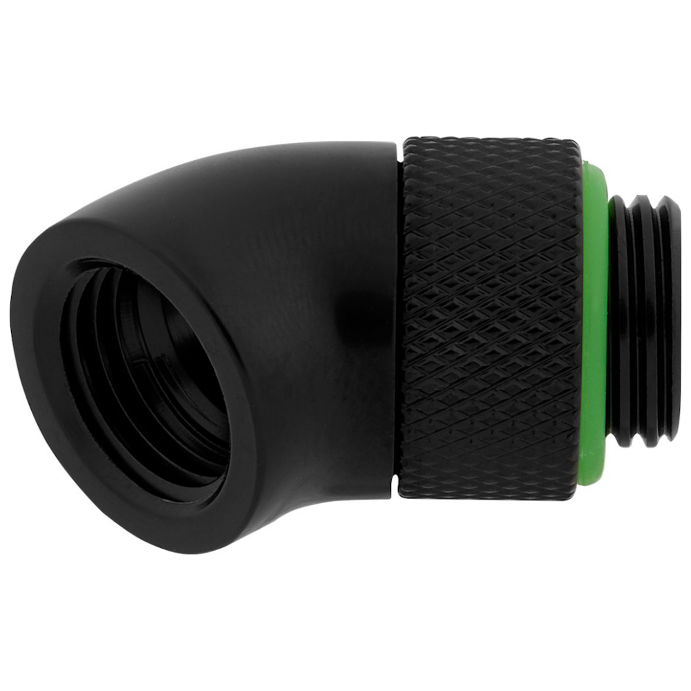 A large main feature product image of Corsair Hydro X Series 45° Rotary Adapter Twin Pack — Black
