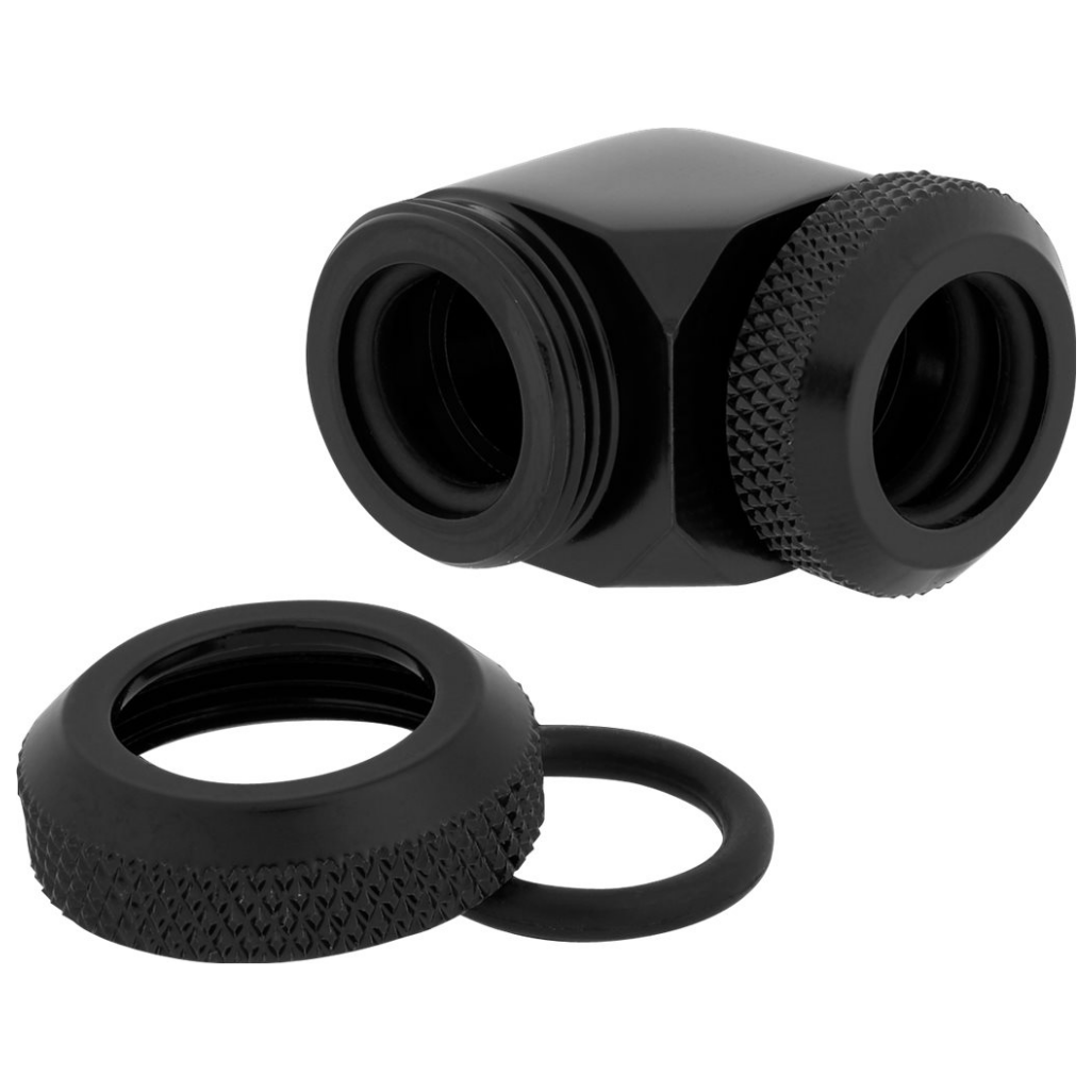 Corsair Hydro X Series XF Hardline 90° 12mm OD Fitting Twin Pack