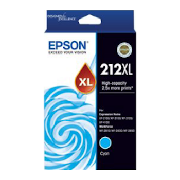 Product image of Epson 212XL Cyan Cartridge - Click for product page of Epson 212XL Cyan Cartridge