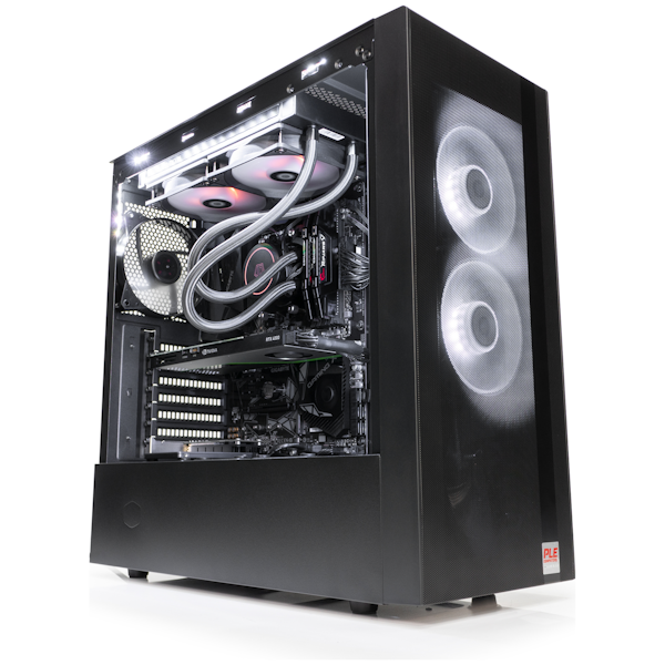 A large main feature product image of PLE Workmaster Design Custom Business PC