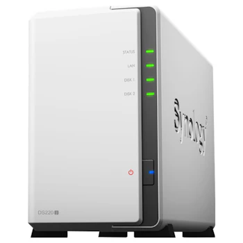 Product image of Synology DiskStation DS220J Quad Core 1.4GHz 2 Bay NAS Enclosure - Click for product page of Synology DiskStation DS220J Quad Core 1.4GHz 2 Bay NAS Enclosure