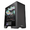 A product image of Thermaltake S300 Black Mid Tower Case w/ Tempered Glass Side Panel
